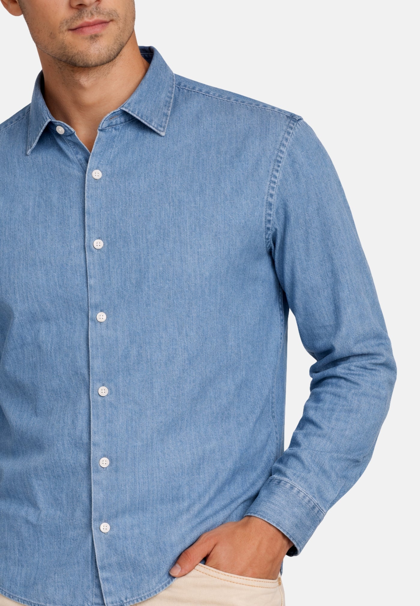 Seidensticker Langarmhemd Light Kent mit Kent Kragen