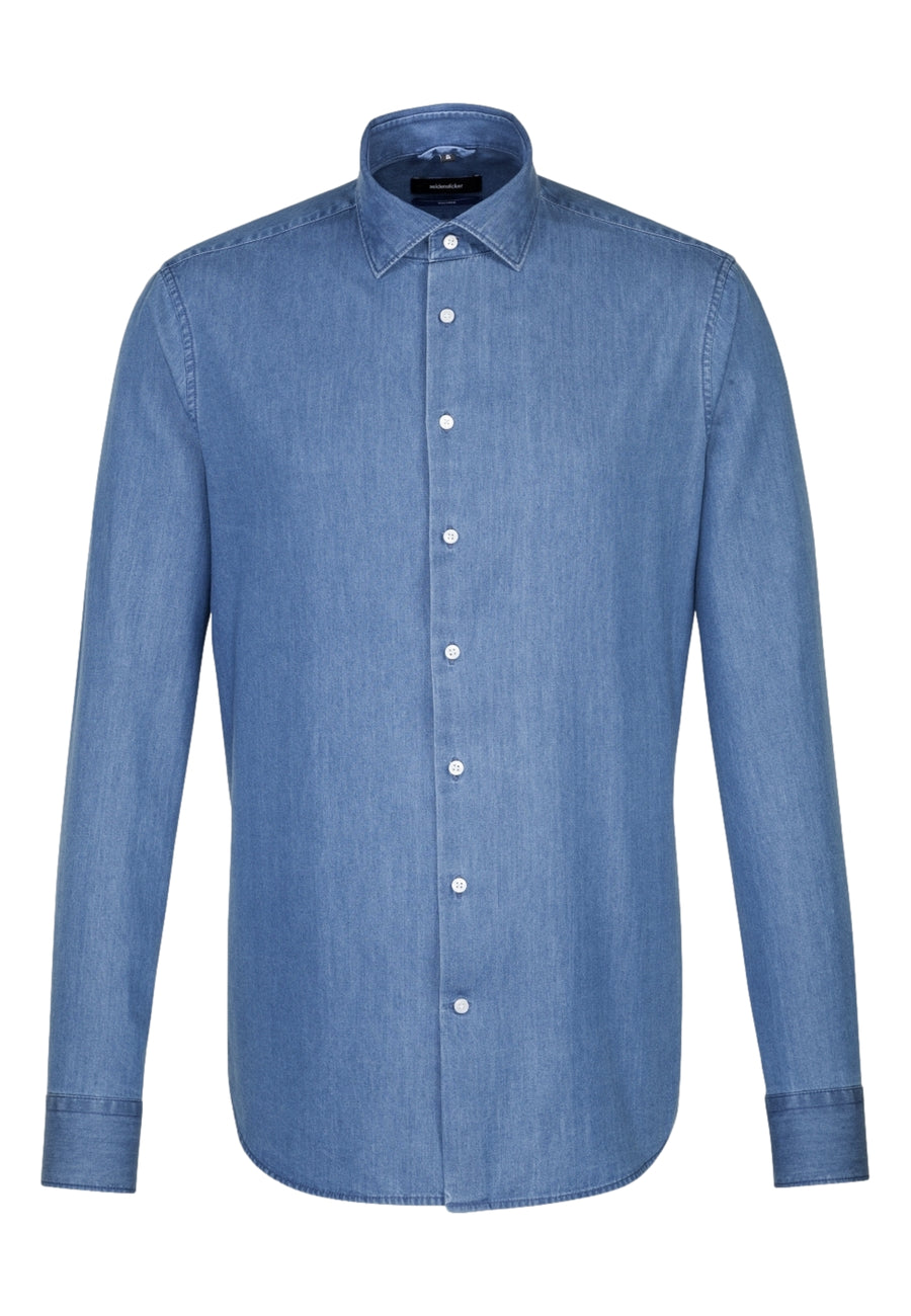 Seidensticker Langarmhemd Light Kent mit Kent Kragen