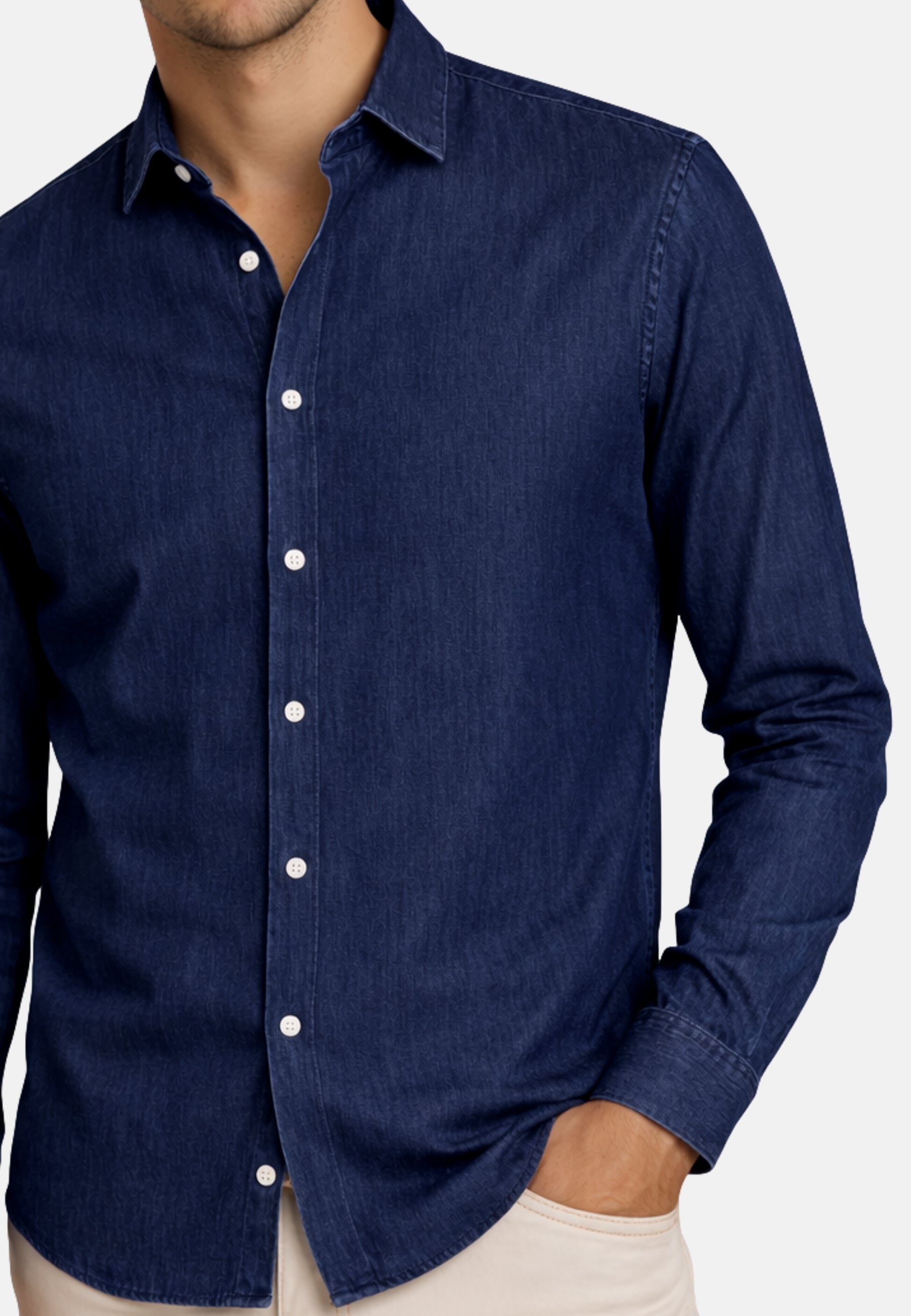 Seidensticker Langarmhemd Light Kent mit Kent Kragen