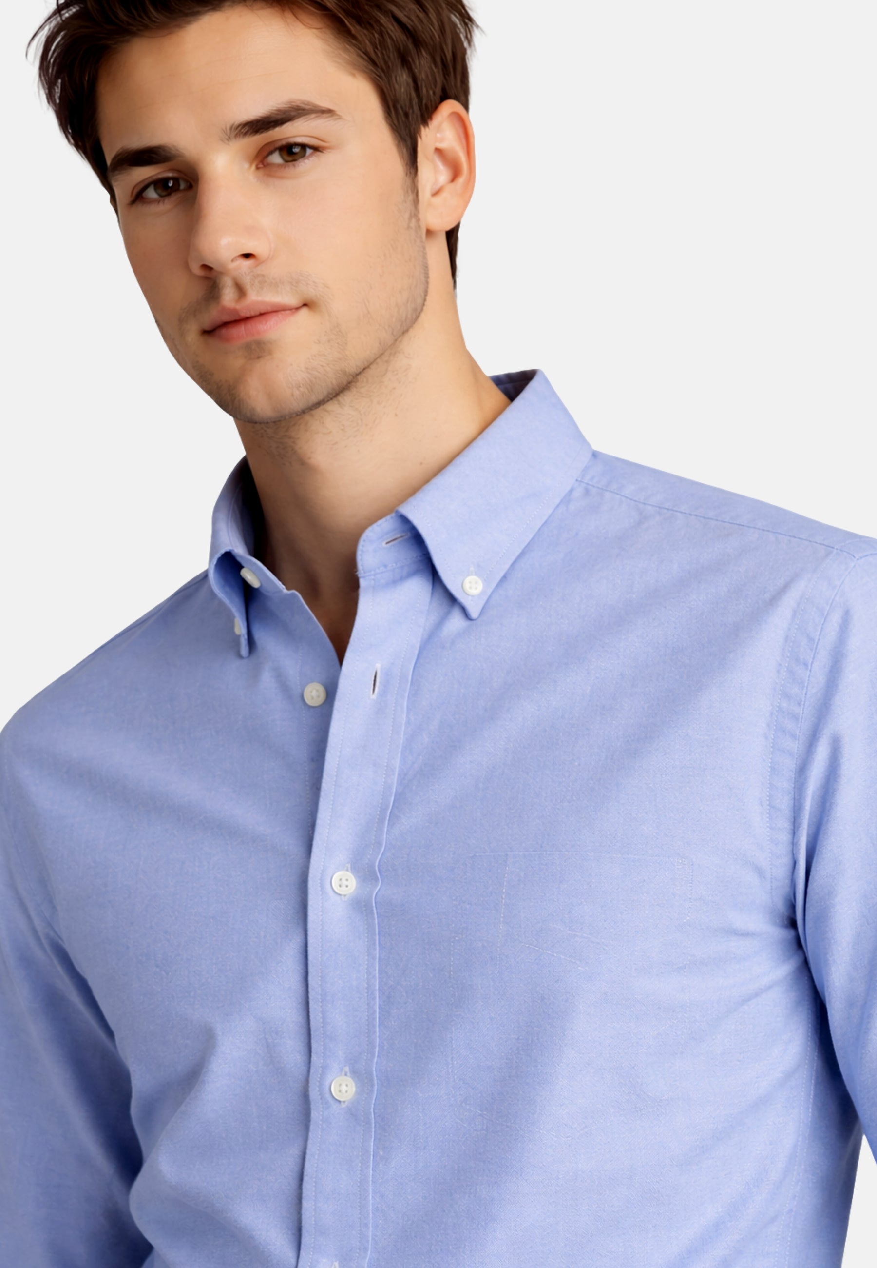 Seidensticker Langarmhemd NEW BD Ela oT mit Button-Down-Kragen