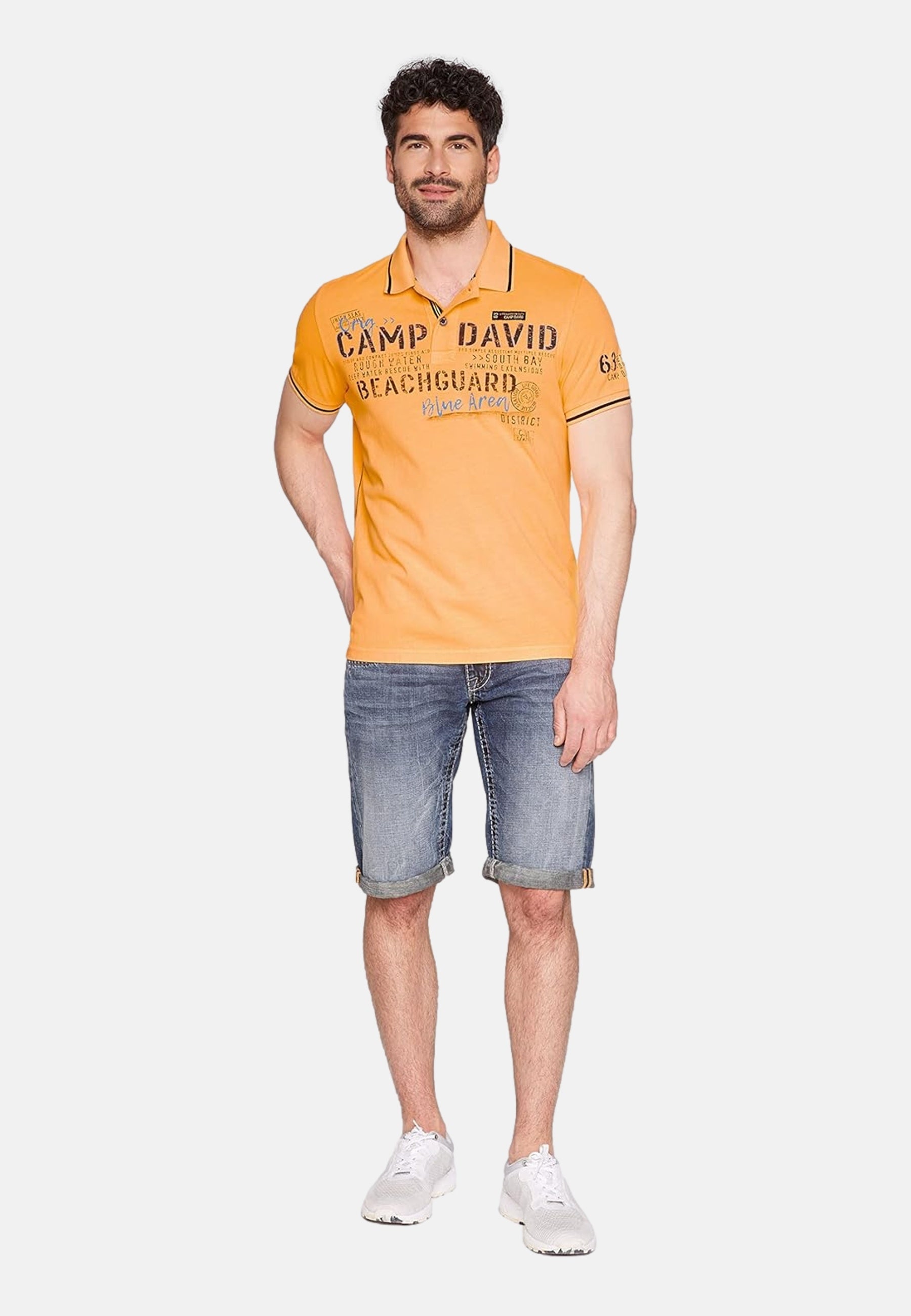 Camp David Beach Guard Kurzarmshirt mit Polokragen