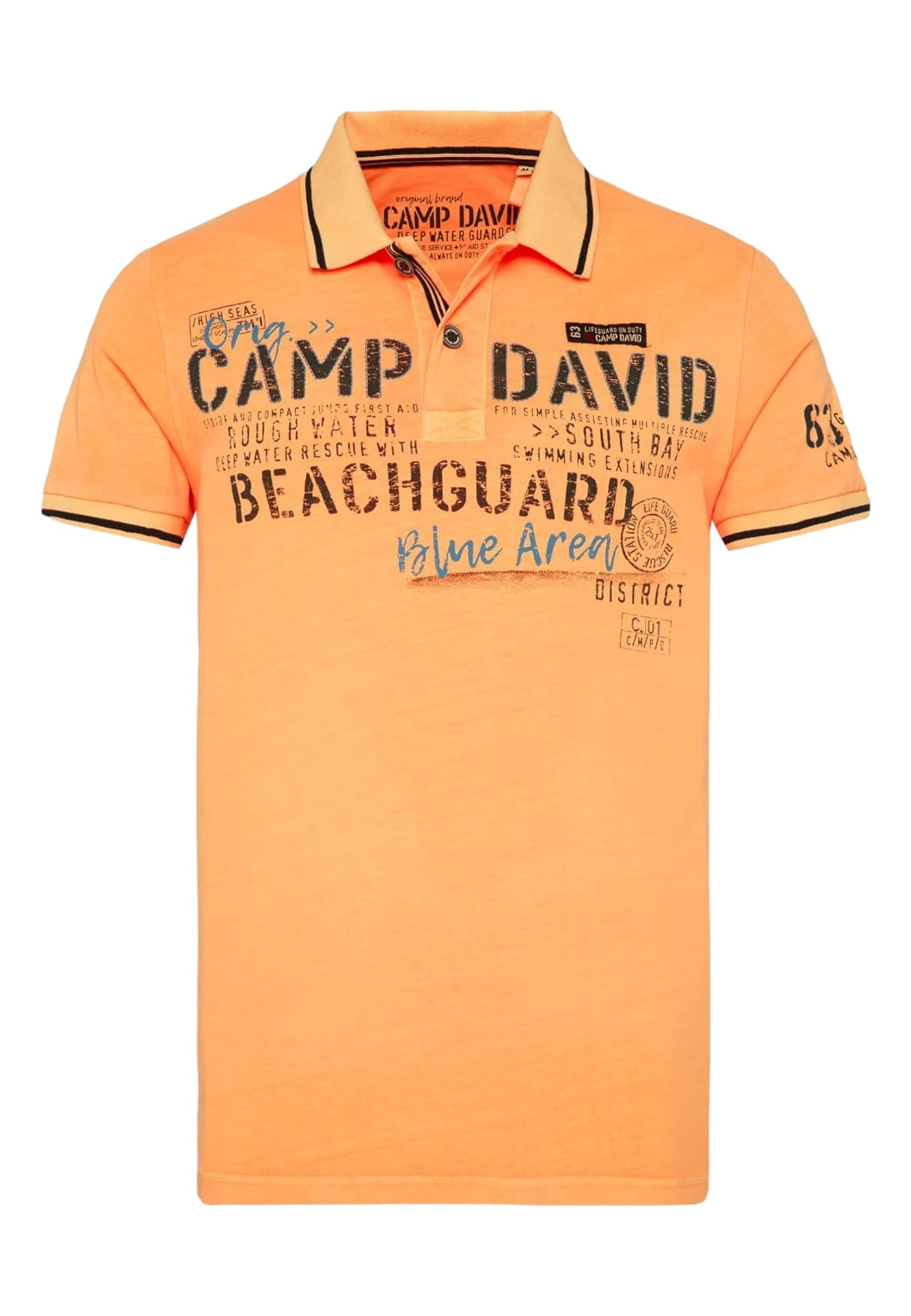 Camp David Beach Guard Kurzarmshirt mit Polokragen