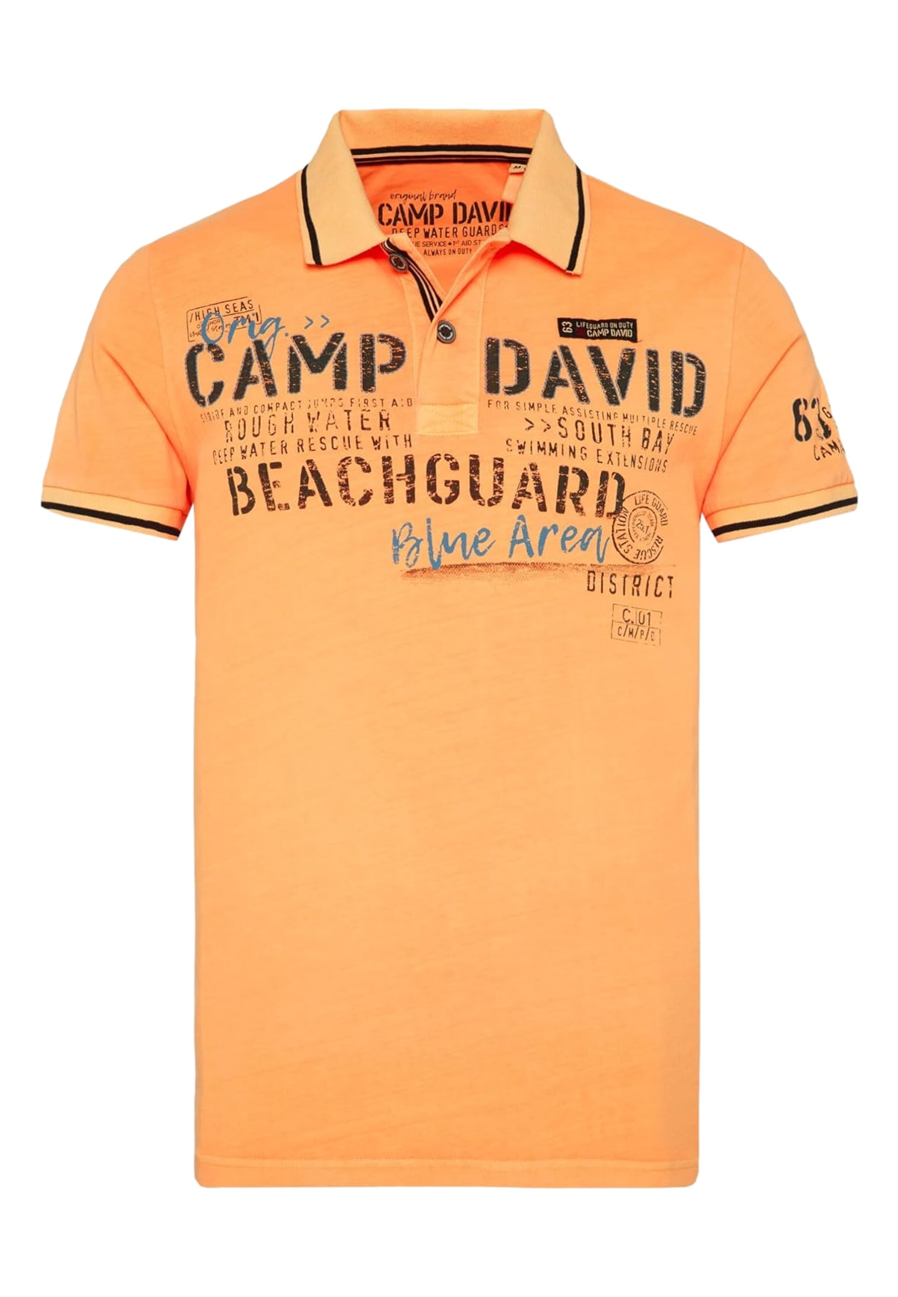 Camp David Beach Guard Kurzarmshirt mit Polokragen
