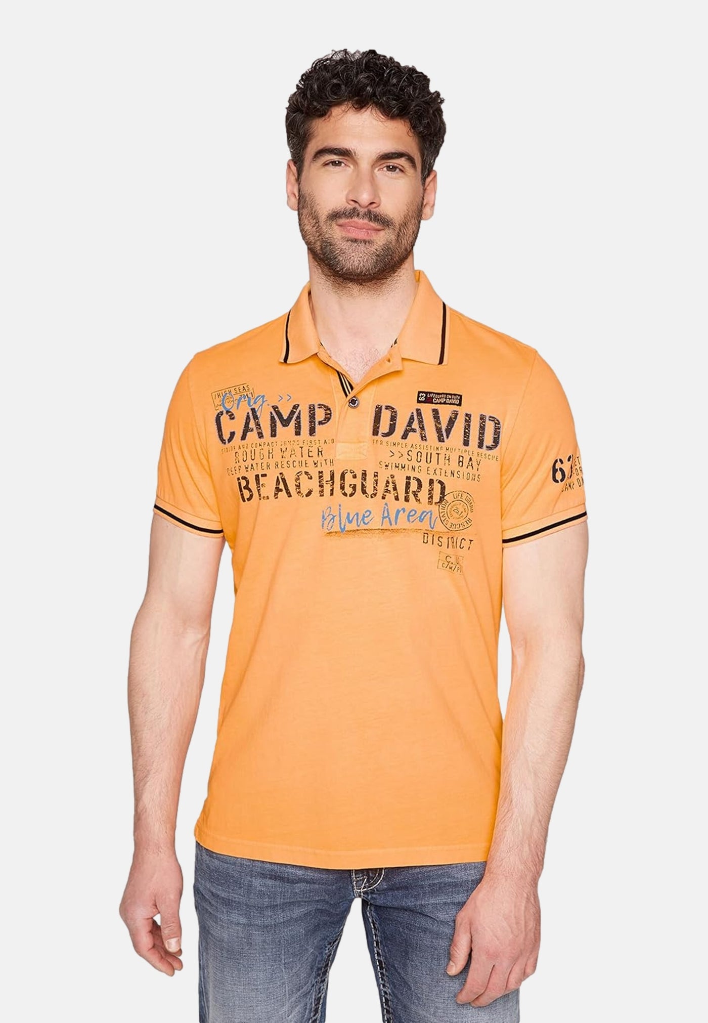 Camp David Beach Guard Kurzarmshirt mit Polokragen