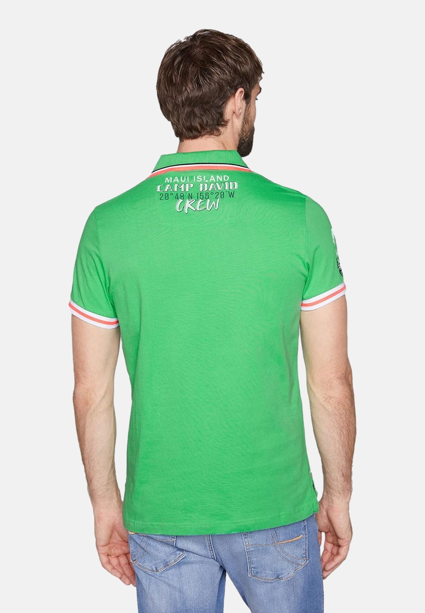 Camp David Flying Waves Kurzarmshirt mit Polokragen