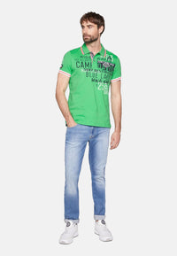 Camp David Flying Waves Kurzarmshirt mit Polokragen