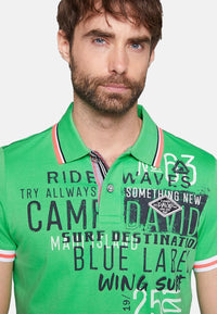 Camp David Flying Waves Kurzarmshirt mit Polokragen