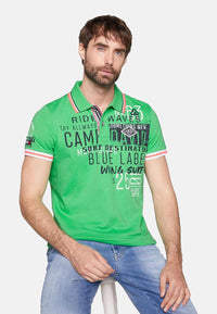 Camp David Flying Waves Kurzarmshirt mit Polokragen