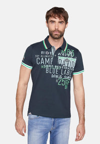 Camp David Flying Waves Kurzarmshirt mit Polokragen