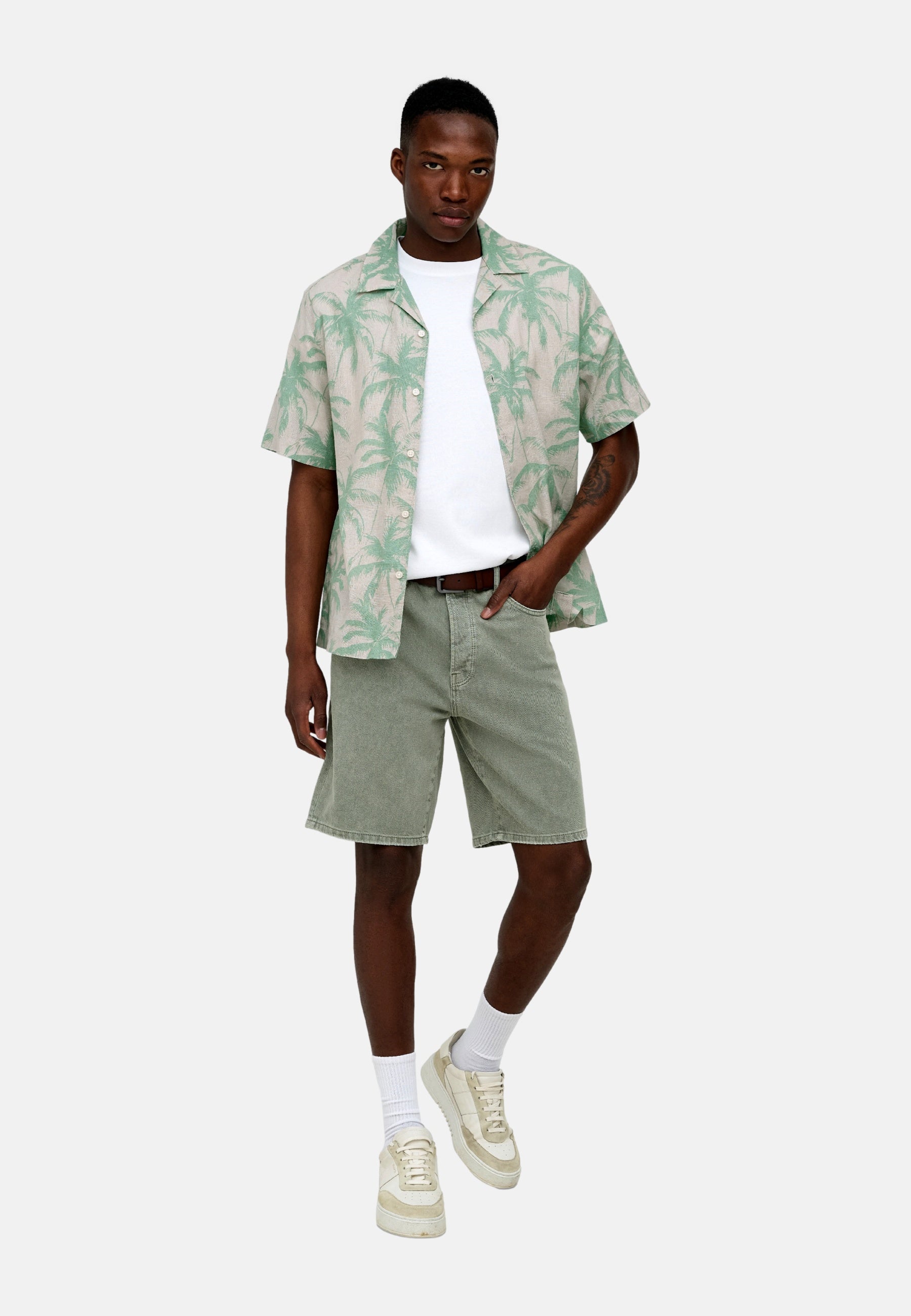 Only & Sons Edge GREEN 7979 TAI kurze Jeanshose