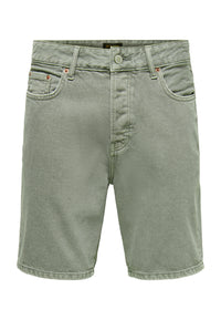 Only & Sons Edge GREEN 7979 TAI kurze Jeanshose