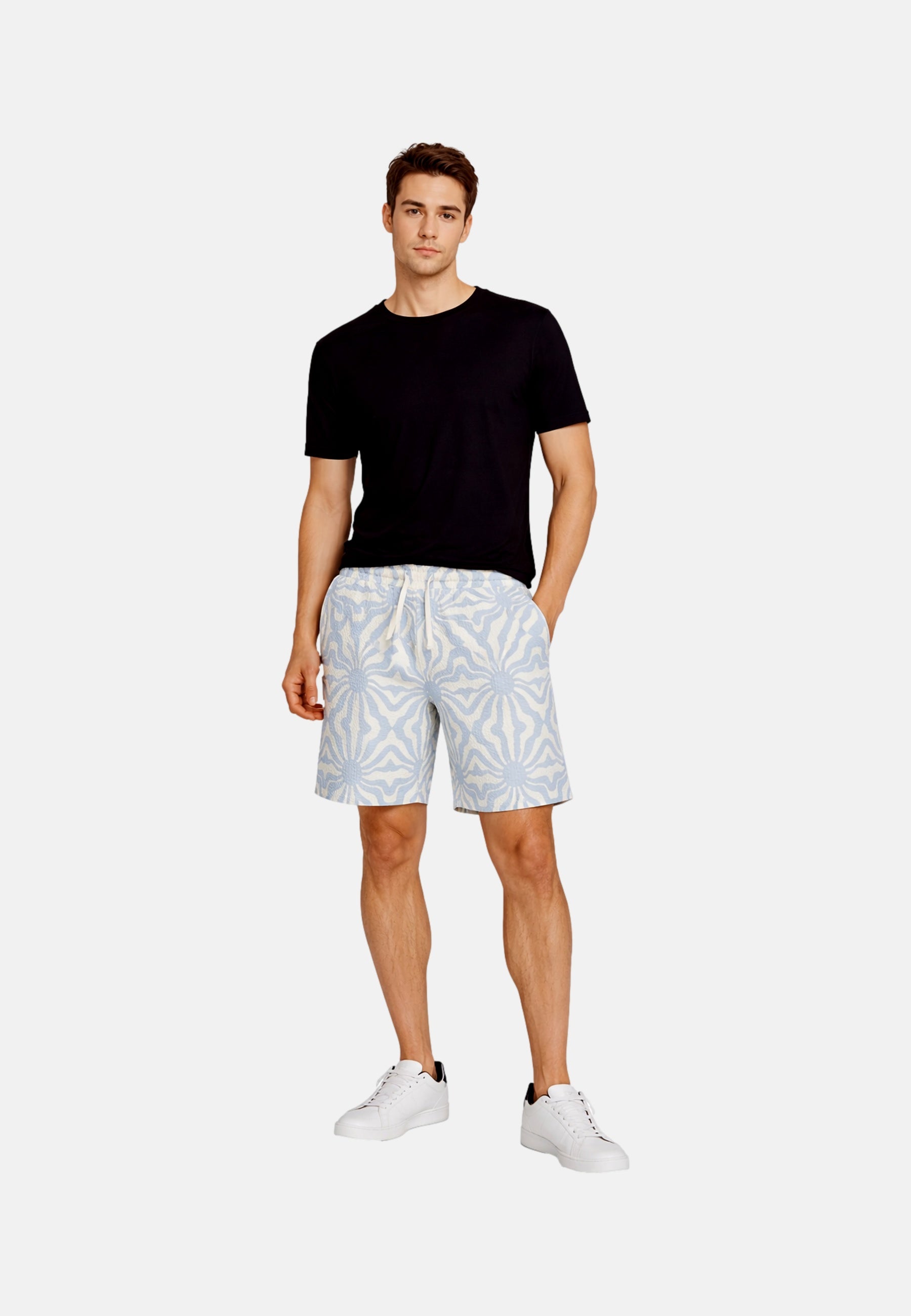 Only & Sons Cruz Seersucker kurze Jogginghosen
