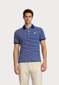 U.S. POLO Kurzarmshirt Polokragen mit Streifen