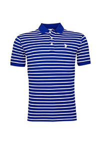 U.S. POLO Kurzarmshirt Polokragen mit Streifen