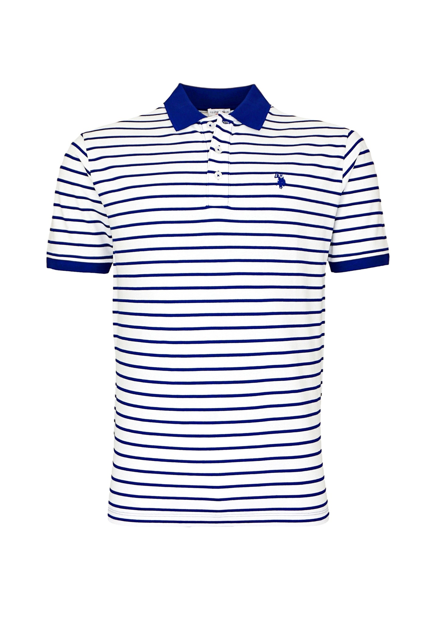 U.S. POLO Kurzarmshirt Polokragen mit Streifen