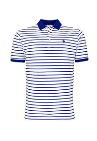 U.S. POLO Kurzarmshirt Polokragen mit Streifen