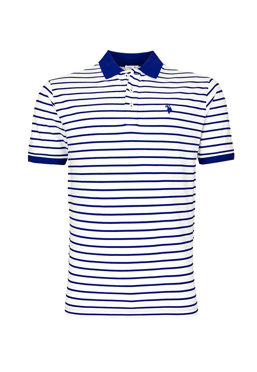 U.S. POLO Kurzarmshirt Polokragen mit Streifen