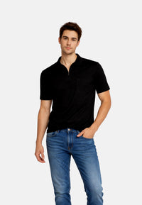 Ragman Kurzarmshirt mit Polokragen