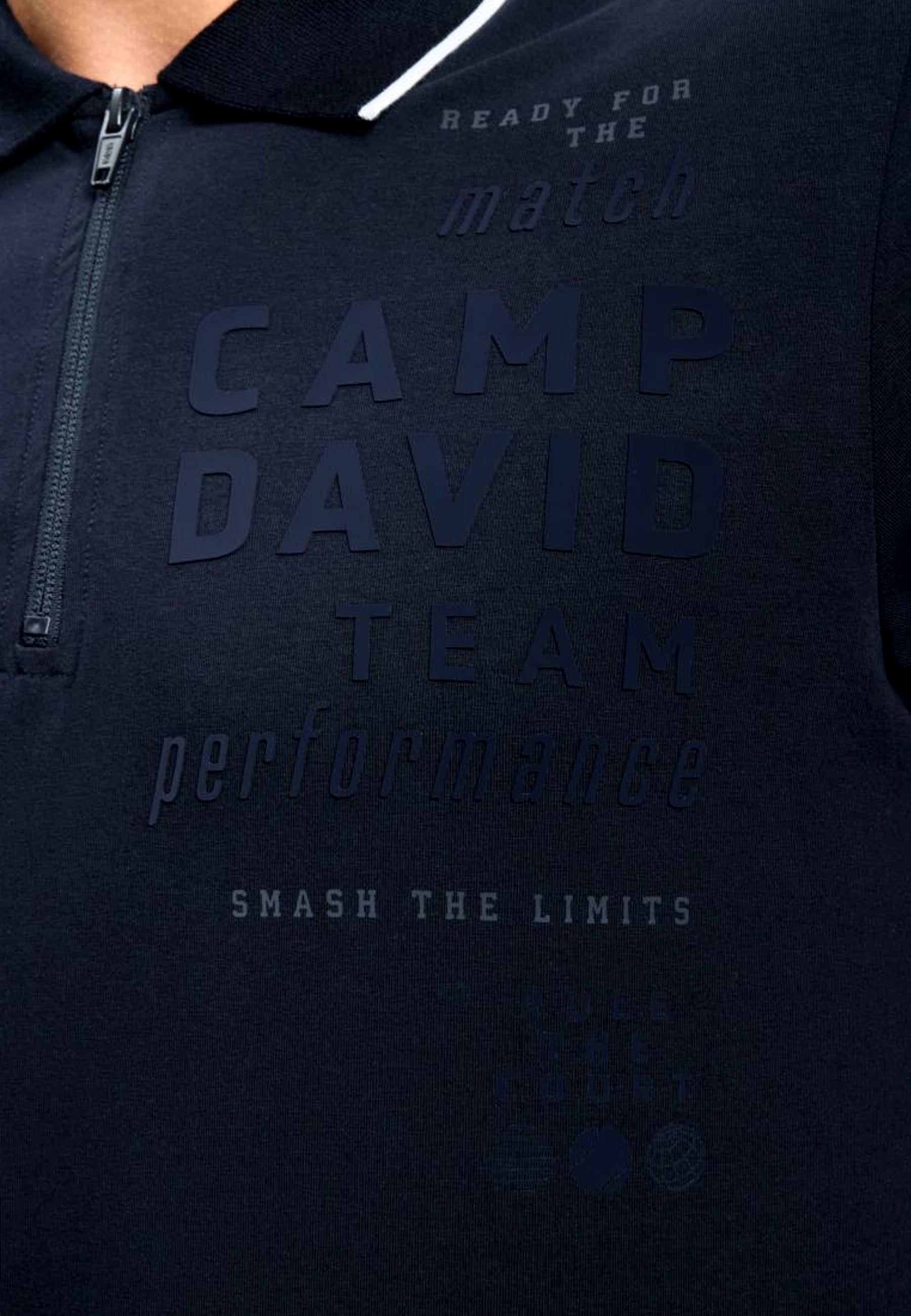 Camp David Game.Set.Match Kurzarmshirt mit Polokragen
