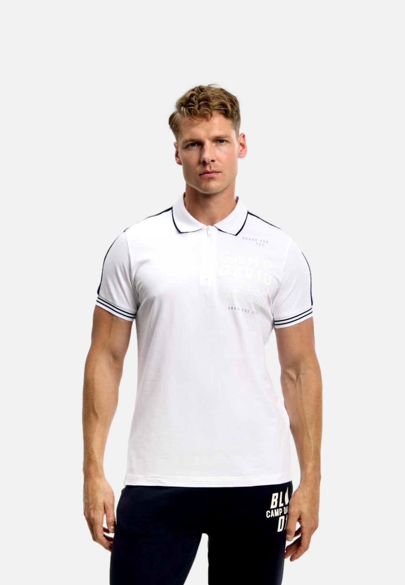 Camp David Game.Set.Match Kurzarmshirt mit Polokragen
