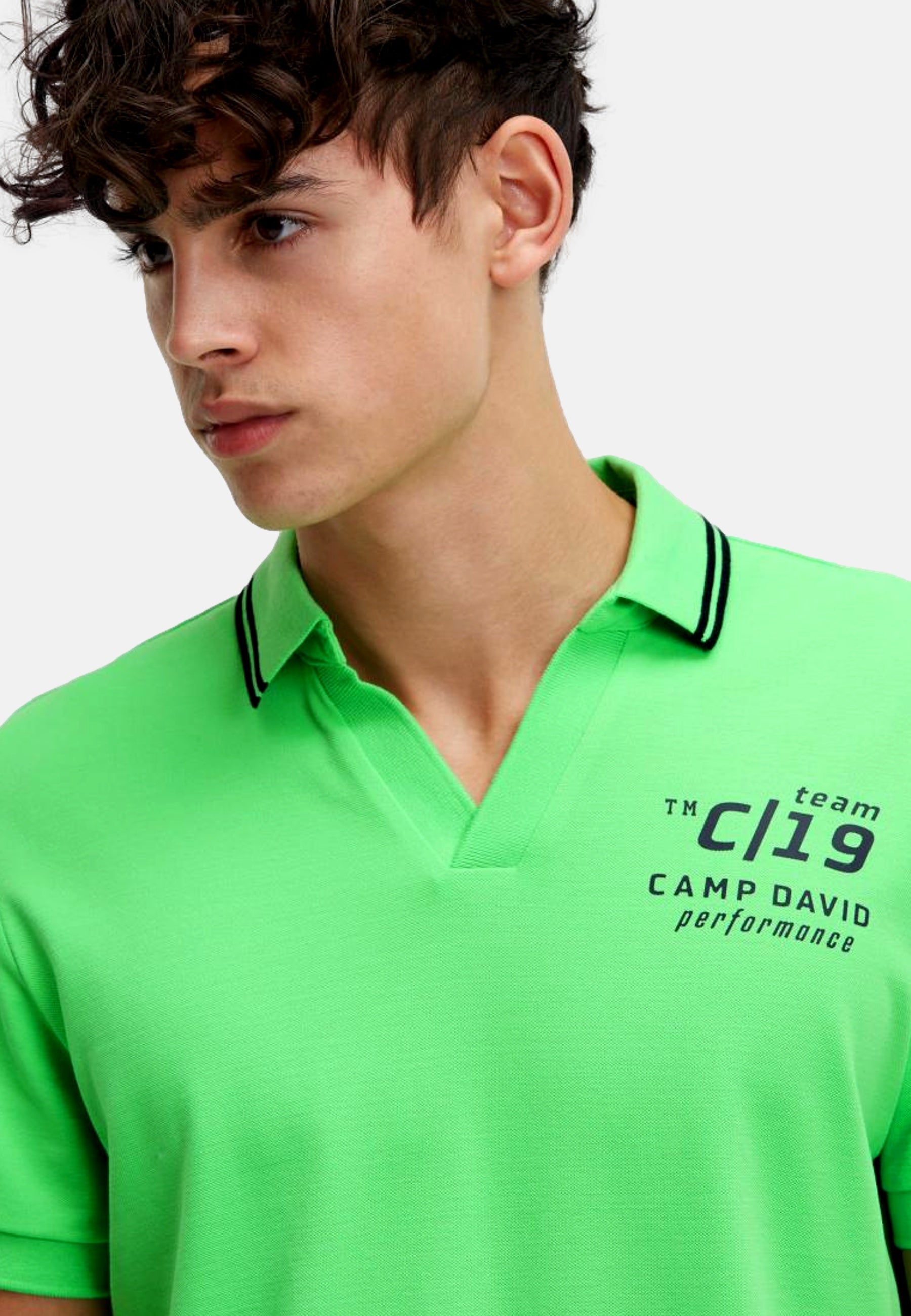 Camp David Game.Set.Match Kurzarmshirt mit Polokragen