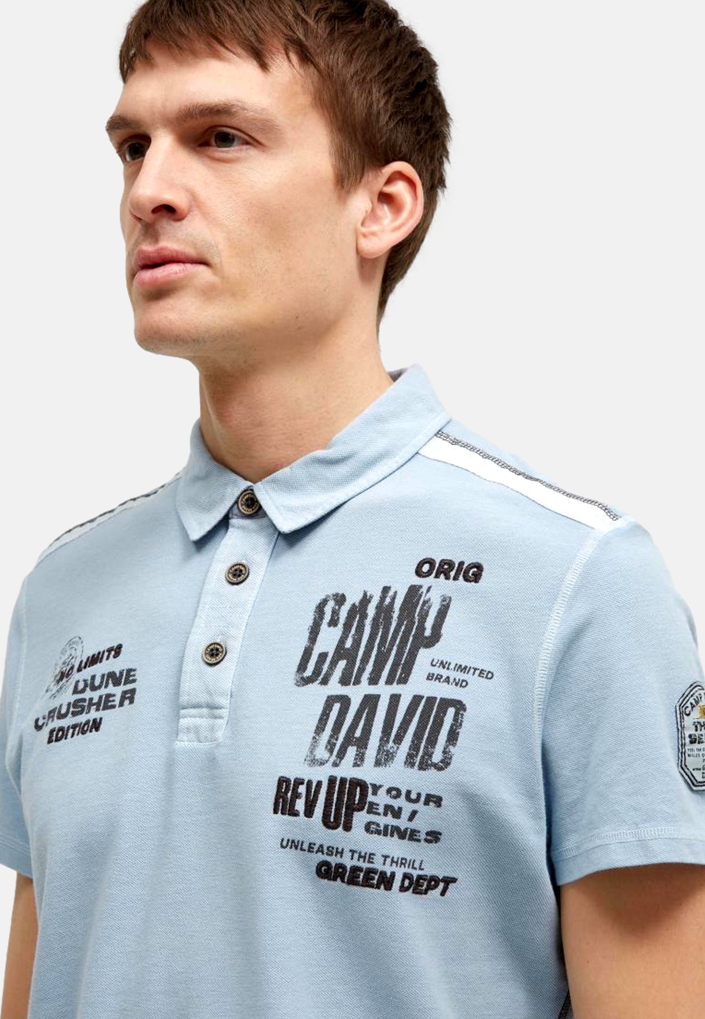 Camp David Dune Crusher Kurzarmshirt mit Polokragen