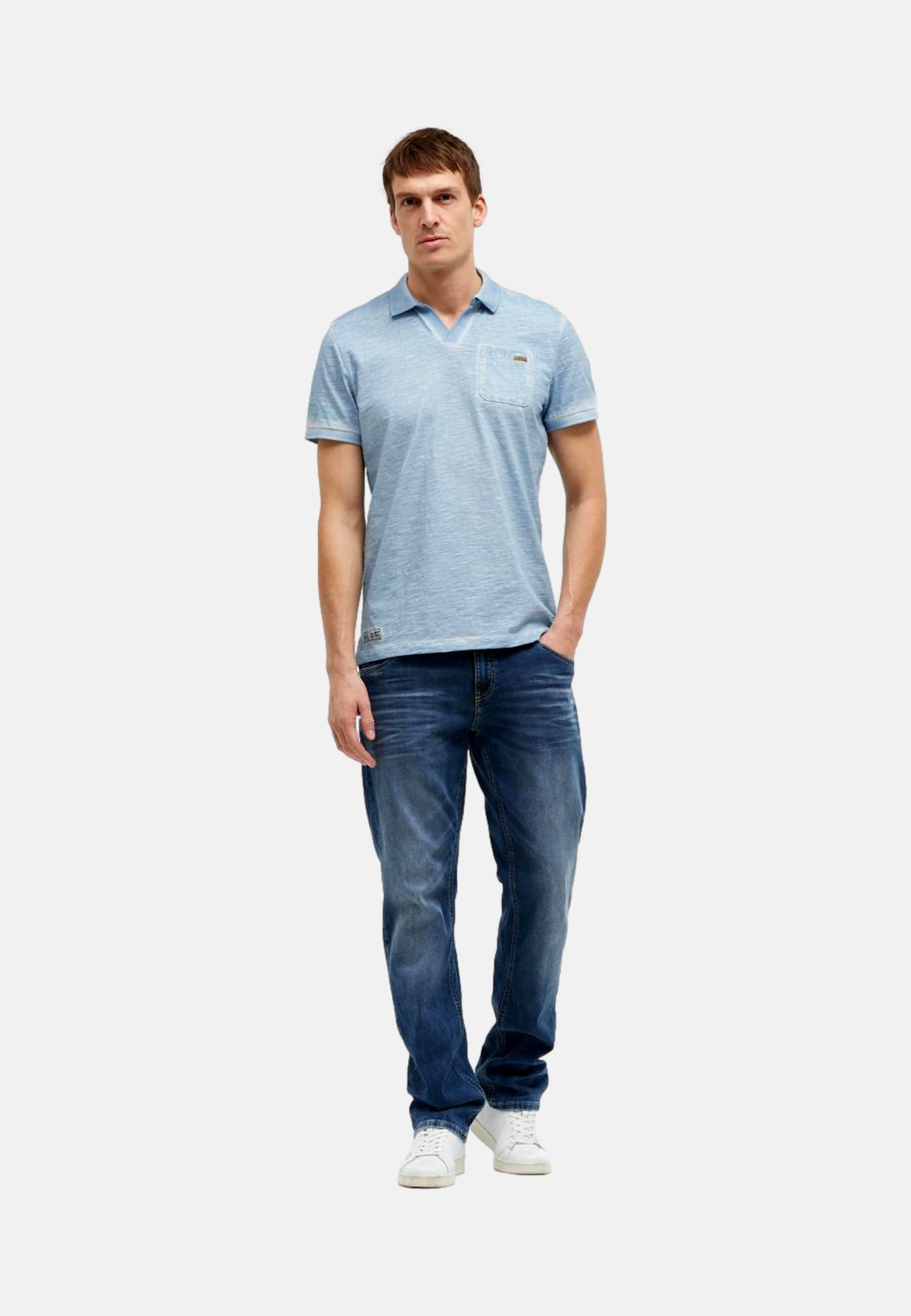Camp David Dune Crusher Kurzarmshirt mit Polokragen