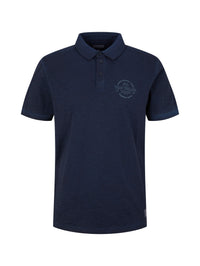 Tom Tailor Poloshirt mit Logo Print und halber Knopfleiste