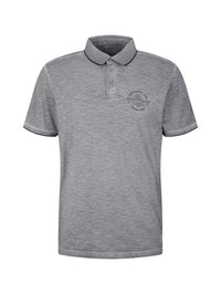 Tom Tailor Poloshirt mit Logo Print und halber Knopfleiste