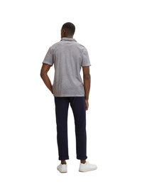 Tom Tailor Poloshirt mit Logo Print und halber Knopfleiste