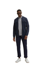 Tom Tailor Poloshirt mit Logo Print und halber Knopfleiste