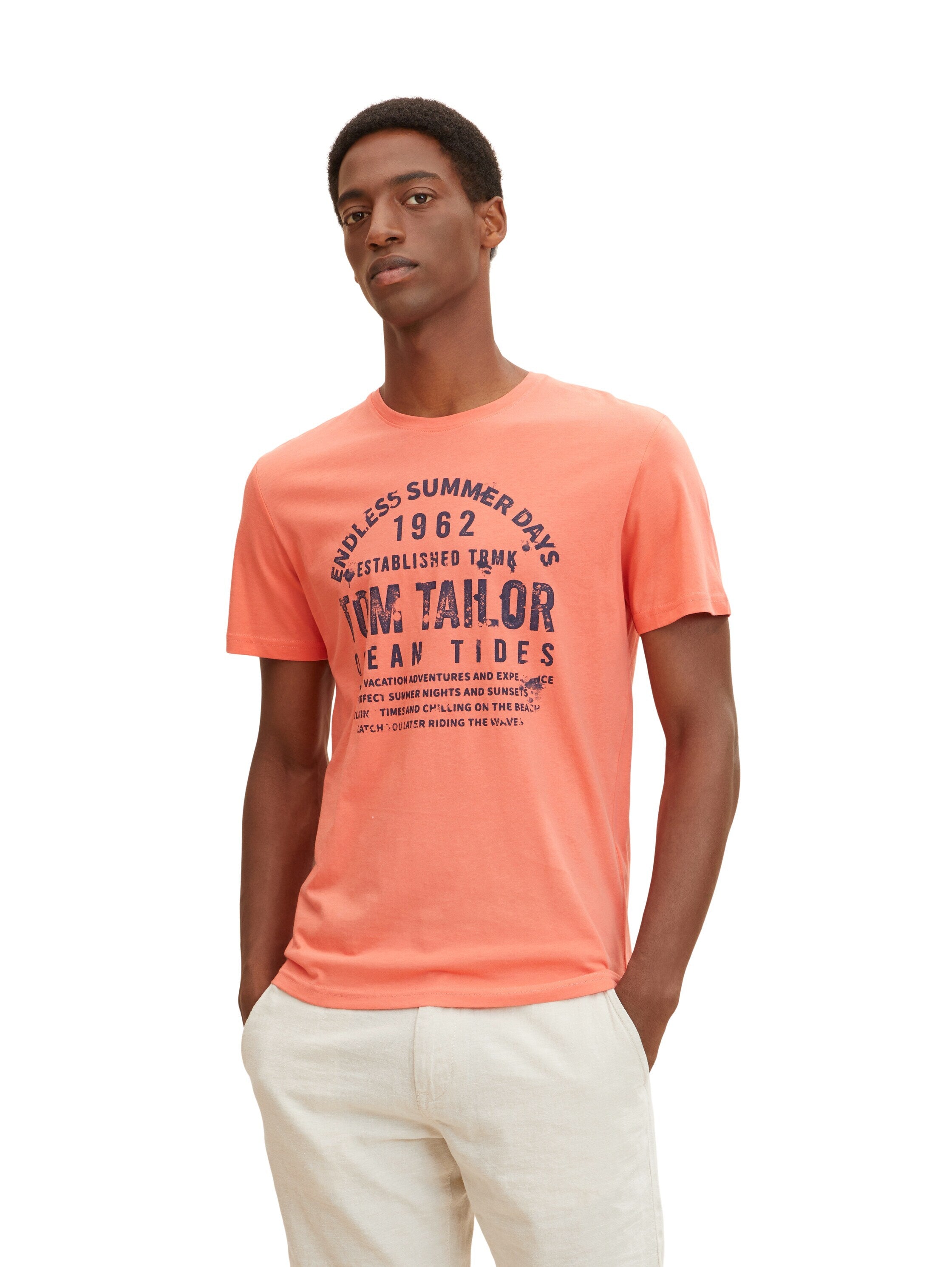 Tom Tailor T-Shirt mit Textprint und Rundhalsausschnitt