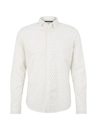 Tom Tailor Langarmhemd mit Allover-Print und Kentkragen