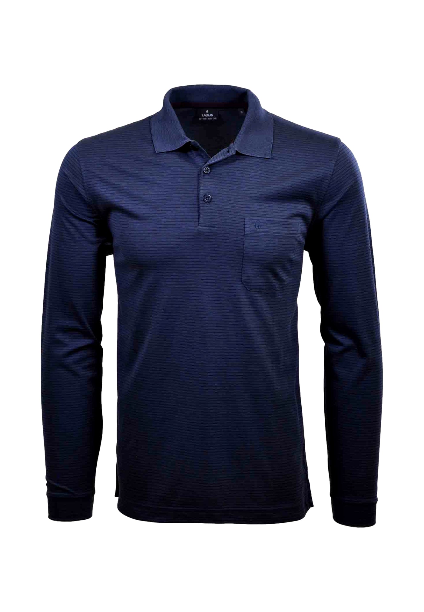 Ragman Langarmshirt mit Polokragen