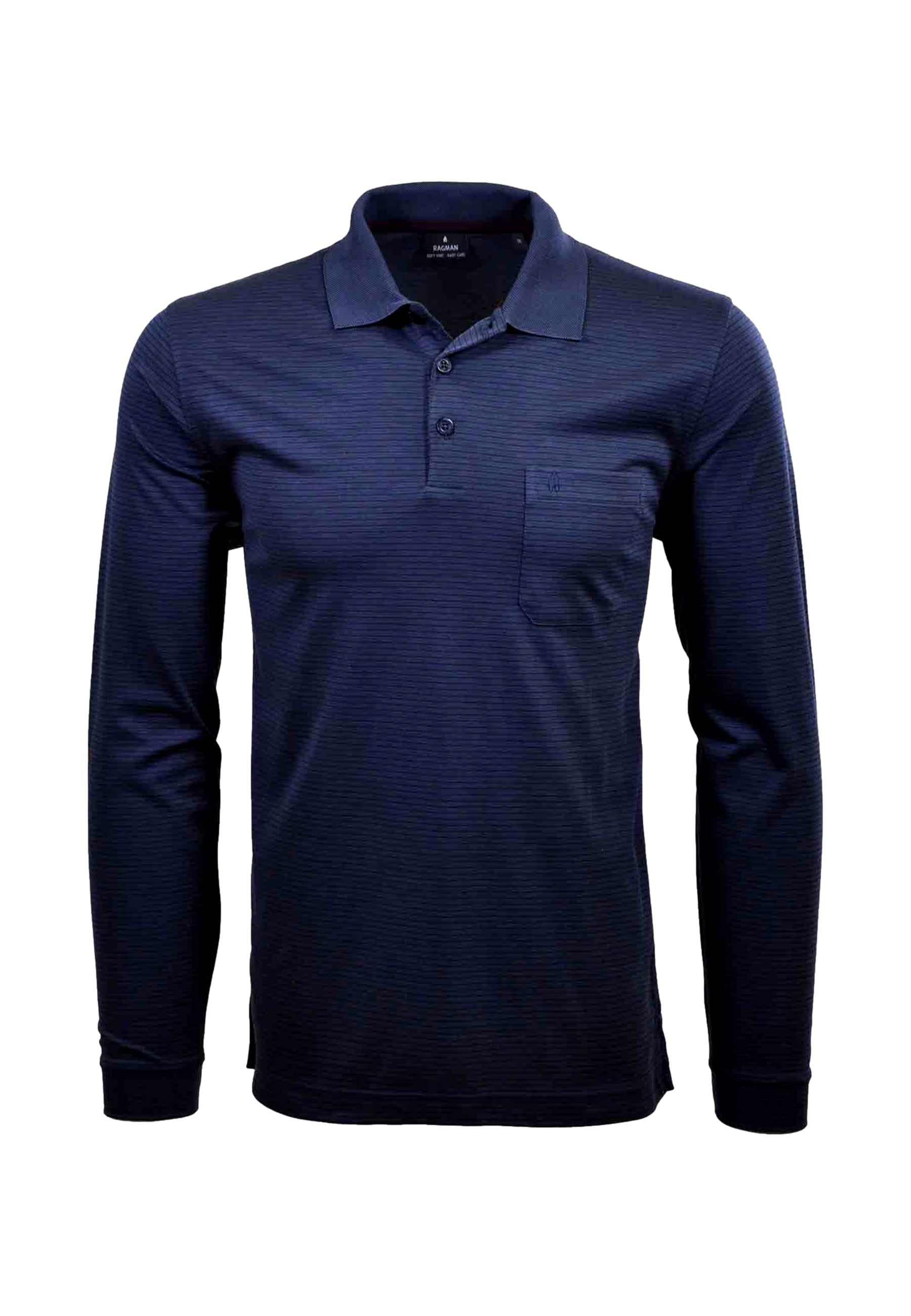 Ragman Langarmshirt mit Polokragen