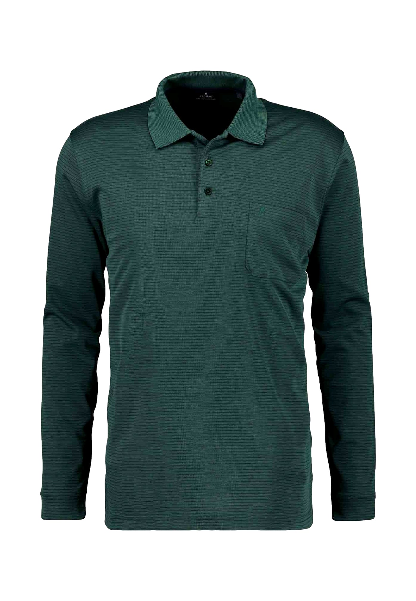 Ragman Langarmshirt mit Polokragen