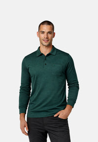 Ragman Langarmshirt mit Polokragen
