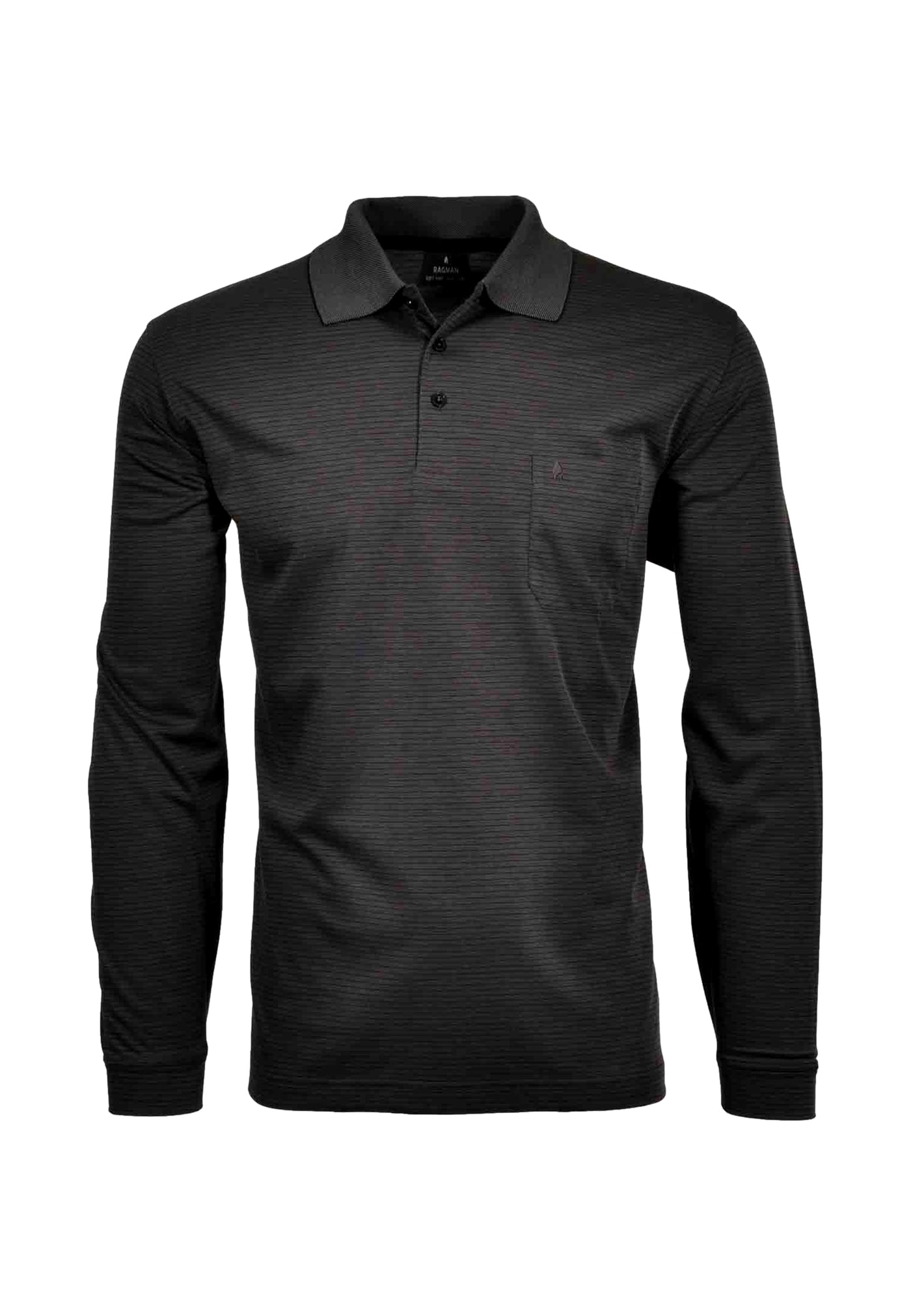 Ragman Langarmshirt mit Polokragen