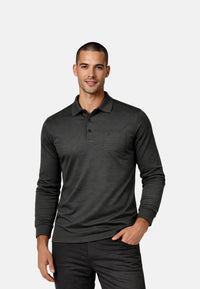 Ragman Langarmshirt mit Polokragen