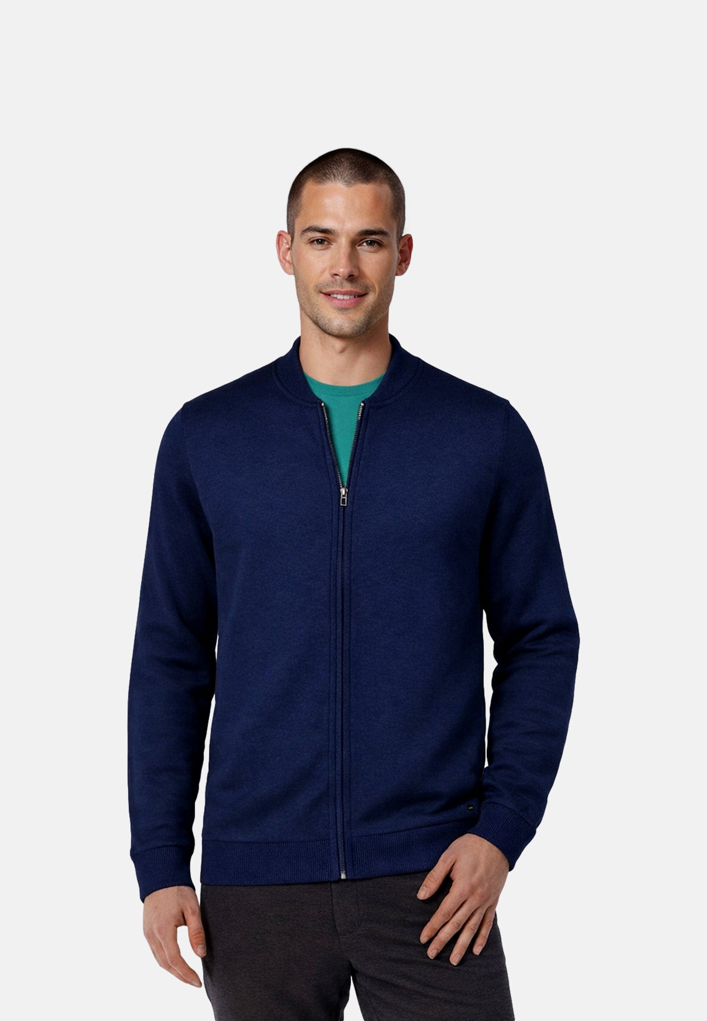 Ragman Baseball Cardigan Reißverschluss