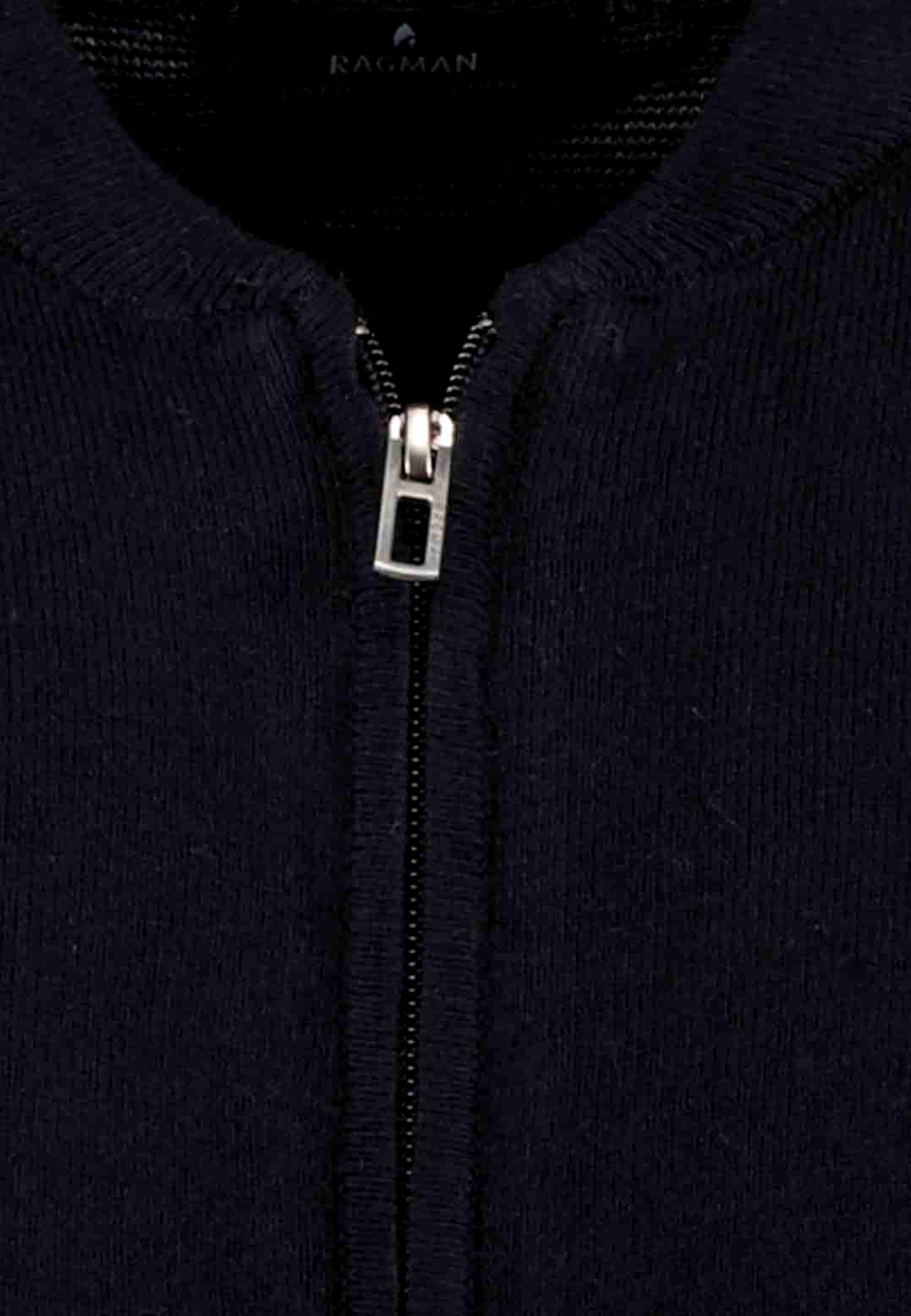 Ragman Baseball Cardigan Reißverschluss