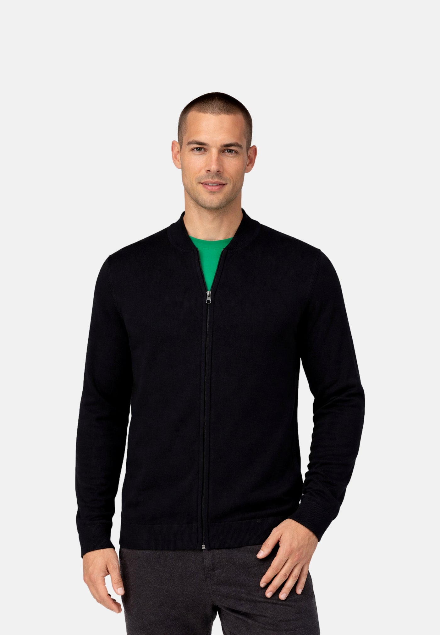 Ragman Baseball Cardigan Reißverschluss