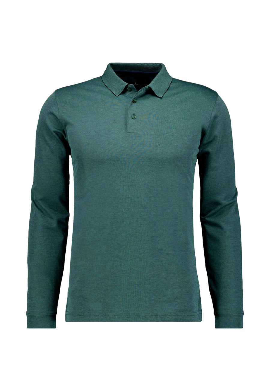 Ragman Modern Fit Langarmshirt mit Polokragen