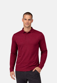 Ragman Modern Fit Langarmshirt mit Polokragen