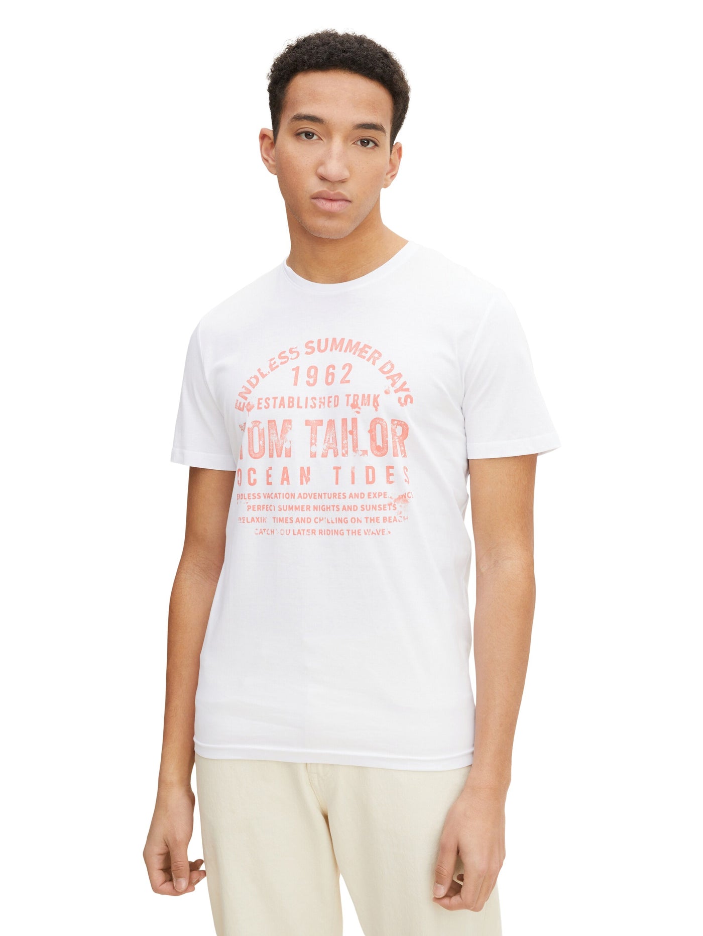 Tom Tailor T-Shirt mit Textprint und Rundhalsausschnitt