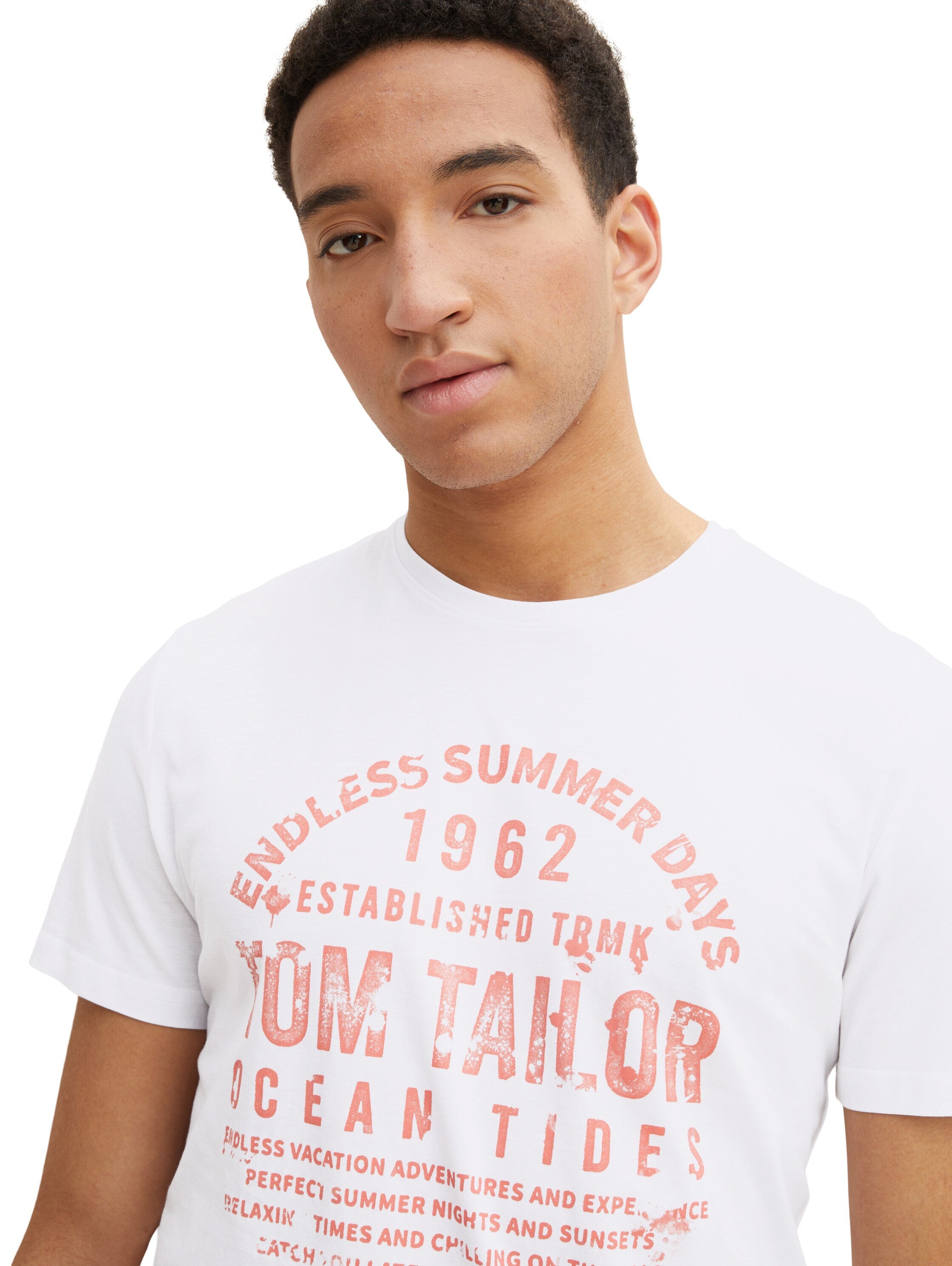 Tom Tailor T-Shirt mit Textprint und Rundhalsausschnitt