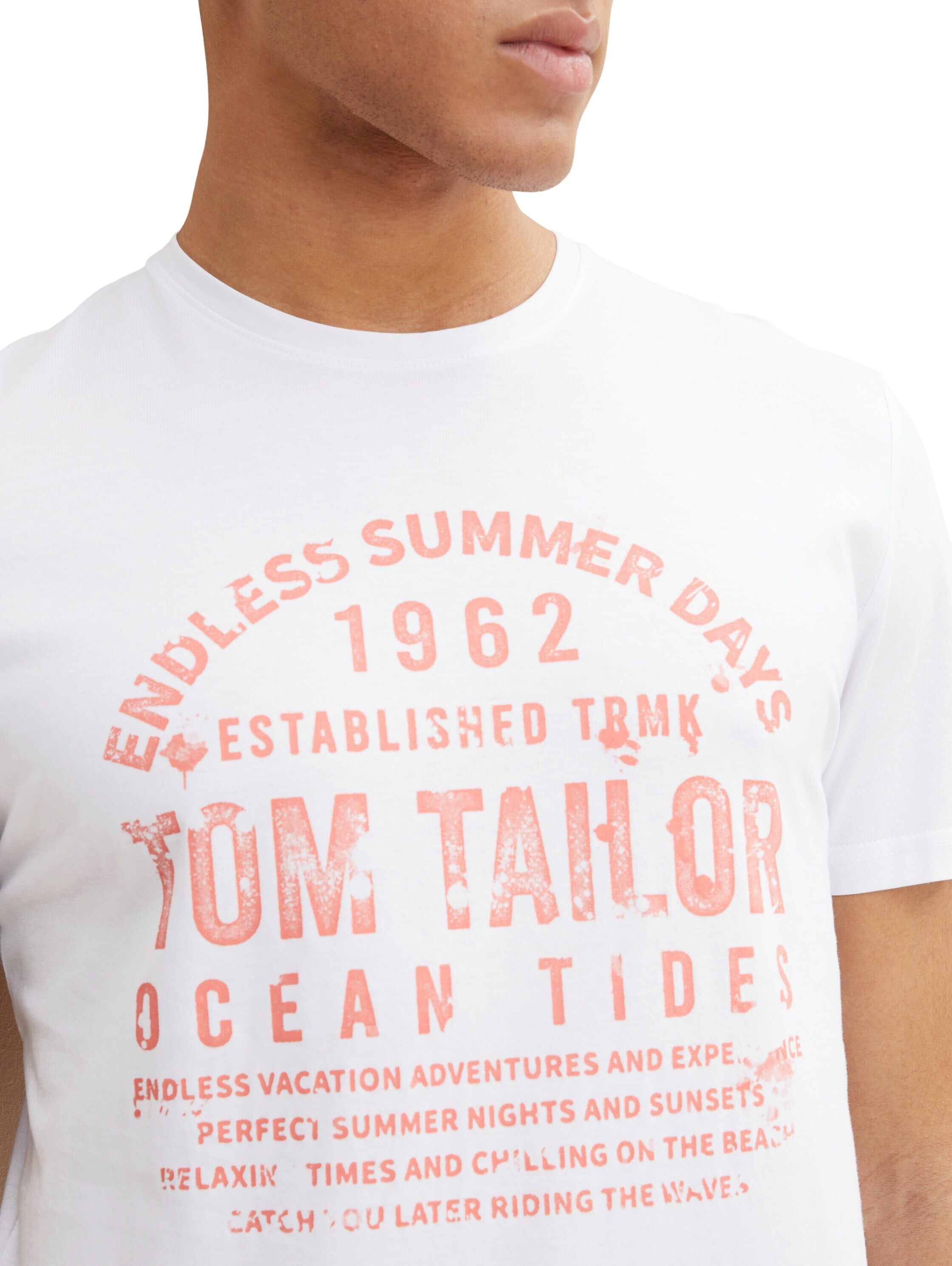 Tom Tailor T-Shirt mit Textprint und Rundhalsausschnitt