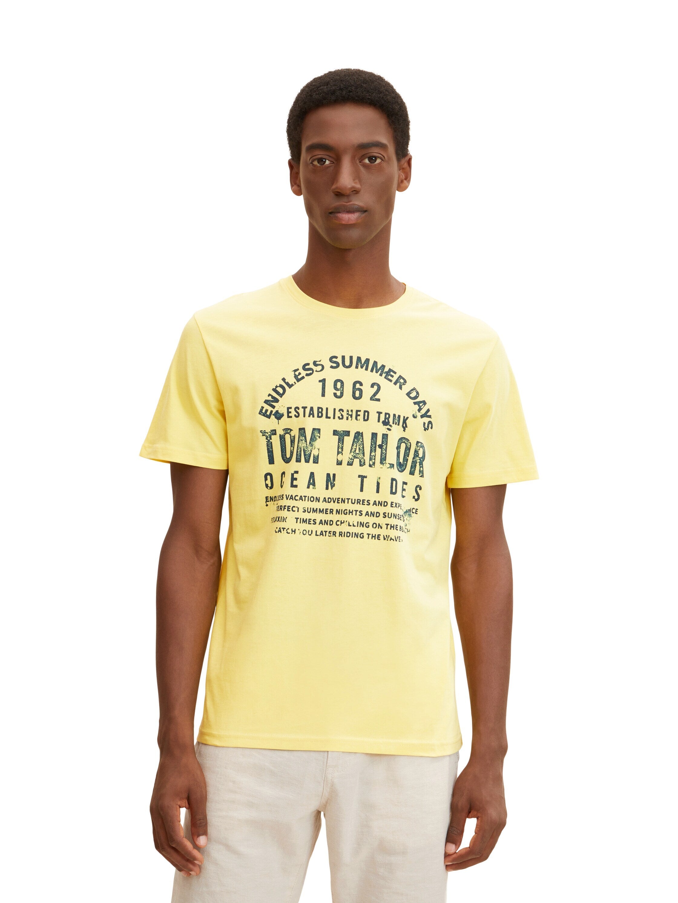 Tom Tailor T-Shirt mit Textprint und Rundhalsausschnitt