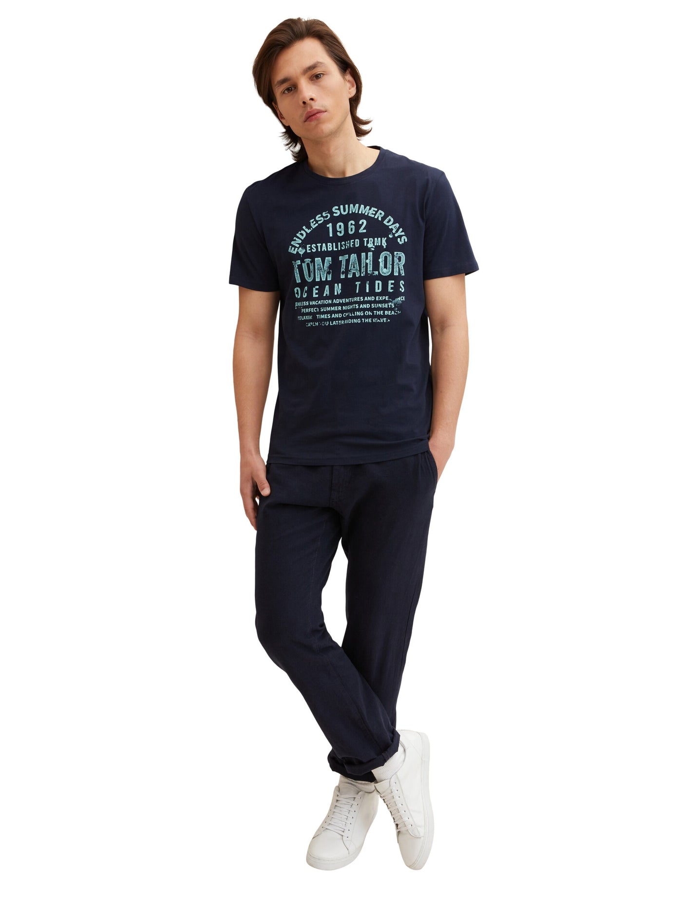 Tom Tailor T-Shirt mit Textprint und Rundhalsausschnitt