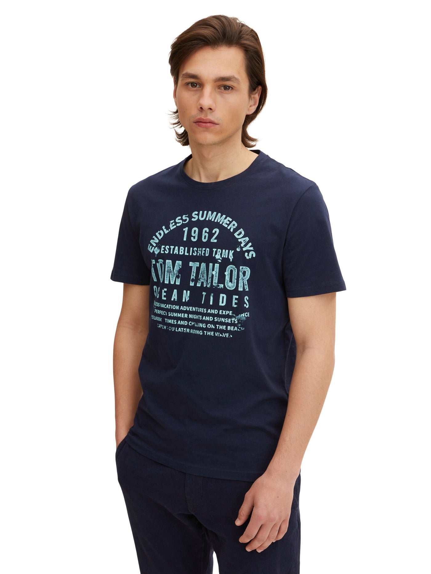 Tom Tailor T-Shirt mit Textprint und Rundhalsausschnitt